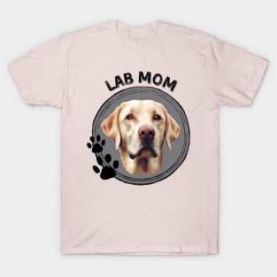 Lab Labrador Retriever Dog Mom Dog Breed Portrait T-Shirt